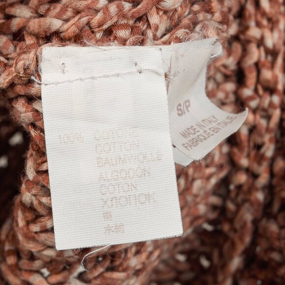 Brunello Cucinelli Salmon Chunky Cotton-Knit Short-Sleeve Sweater - Picture 8 of 9